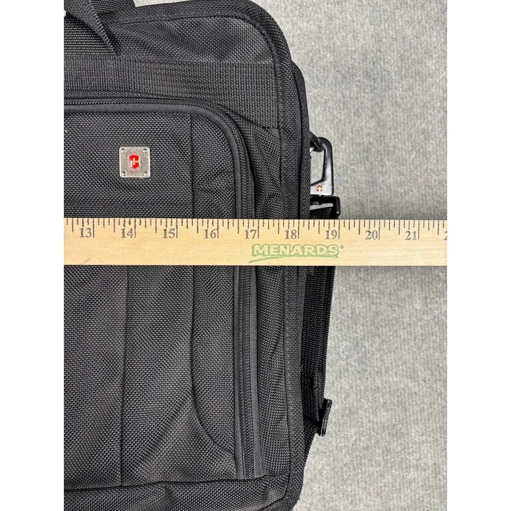 Victorinox Laptop Briefcase Messenger Bag Padded Strap Large Black